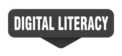 digital literacy sticker. digital literacy sign on transparent background