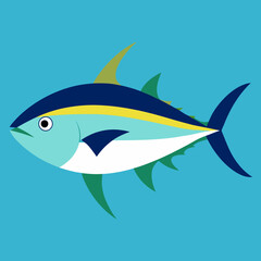 vector illustration of tuna fish