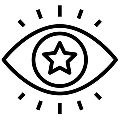 vision outline style icon