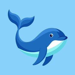 whale cartoon vector