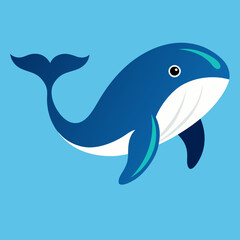 whale cartoon vector