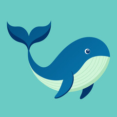 Fototapeta premium whale cartoon vector