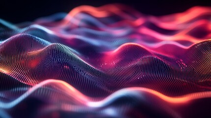 Abstract Colorful Data Wave Technology Graphic Design
