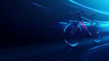 Fototapeta premium Futuristic Electric Bicycle in Motion: Vivid Design