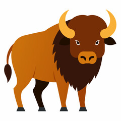 vector illustration of a buffalo