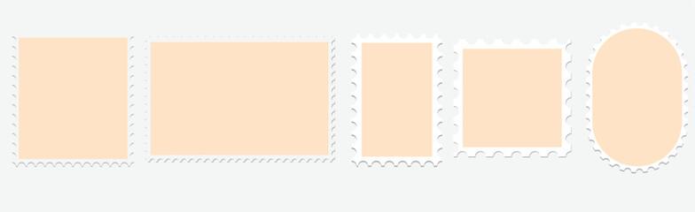 Postage stamp borders set. vector eps10