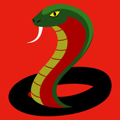 illustration of a cartoon cobra