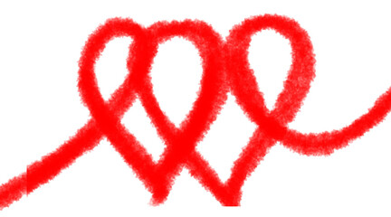 A red brushstroke forming a heart symbolizes passion, creativity, and love, blending art with emotion in a vibrant, expressive design.