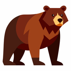 vector illustration of grizzly bear