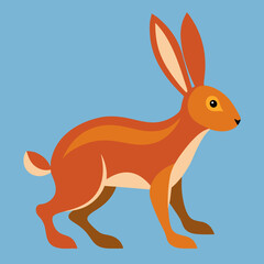 vector illustration of a hare
