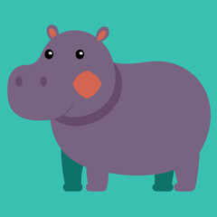 hippopotamus cartoon vector