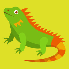 green iguana cartoon
