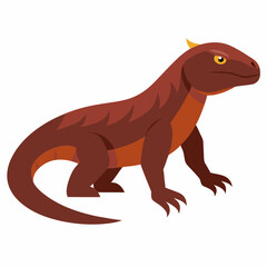 vector illustration of a komodo dragon