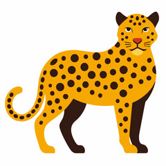 Fototapeta premium leopard cartoon isolated on white