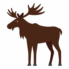 moose silhouette vector illustration