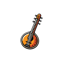 Sitar icon vector symbol design illustration