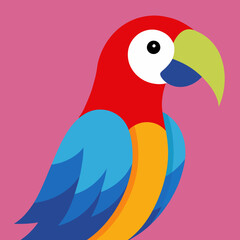 vector illustration of a parrot