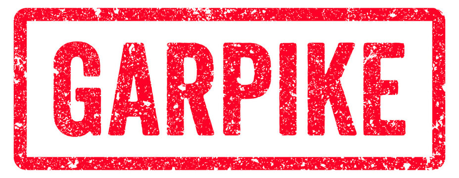 Garpike Stamp Transparent Seal, Red Grunge Garpike Word Rubber Stamp Seal