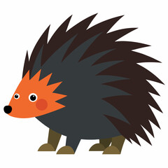 vector illustration of a porcupine