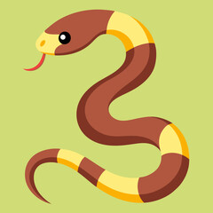 illustration of a unique python snake