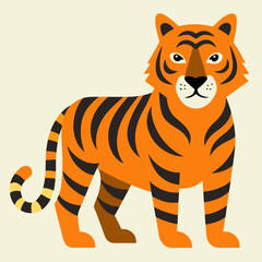 tiger cartoon isolated on white