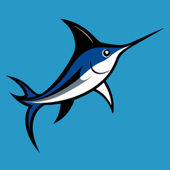 vector illustration of swordfish