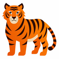 tiger cartoon isolated