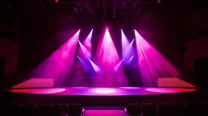 Vibrant Stage Lighting Design for a Grand Performance Hall