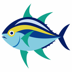 vector illustration of a tuna fish