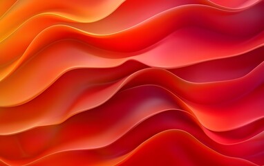 Abstract fluid textures, resembling vibrant waves of red and orange, with a glossy finish and smooth gradients.
