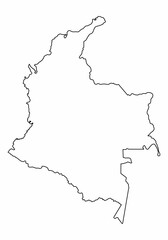 Colombia outline map