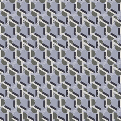 Abstract shape simple geometric motif classic pattern continuous background. Modern fabric design textile swatch ladies dress, man shirt allover print