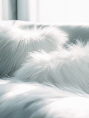 Obraz premium White dog on couch