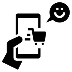 mobile glyph style icon