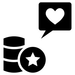 rewards glyph style icon