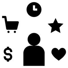 rewards glyph style icon