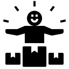 shopping glyph style icon