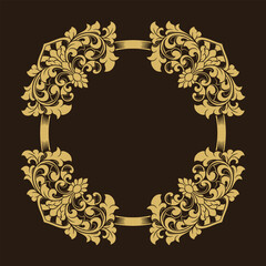 hand drawn ornamental flower frame