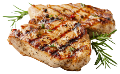 PNG Grilled chicken breast with rosemary