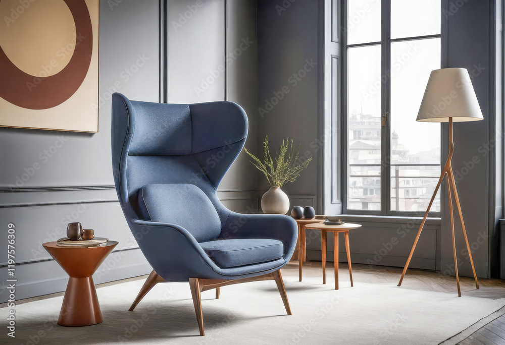 Wall mural leather armchair