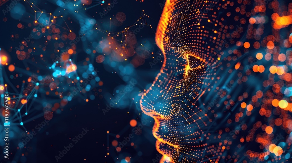 Poster explore a captivating futuristic abstract background featuring an artificial intelligence design. th