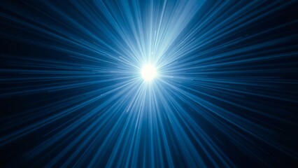 Abstract Blue Light Rays Burst Background