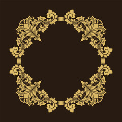 hand drawn ornamental flower frame