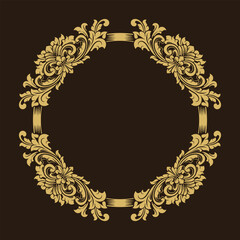 hand drawn ornamental flower frame