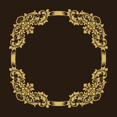 hand drawn ornamental flower frame