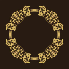 hand drawn ornamental flower frame