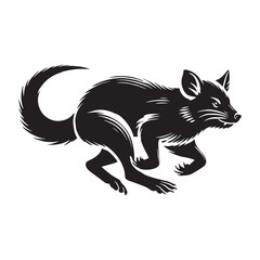 Stylish Tasmanian Devil silhouette for versatile print projects - Tasmanian Devil illustration - minimallest Tasmanian Devil vector
