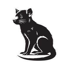 Creative Tasmanian Devil silhouette for digital media applications - Tasmanian Devil illustration - minimallest Tasmanian Devil vector
