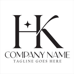 Letter HK or KH vector logo design for luxury, fashion, jewelry, boutique, and startup