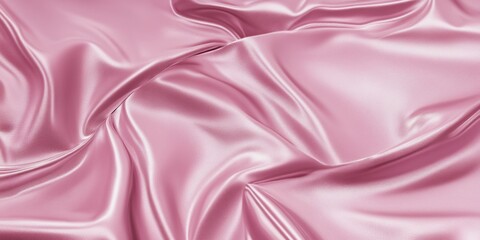 Fototapeta premium Pink Satin Fabric Close Up